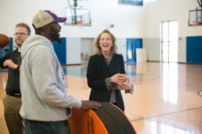 Massachusetts First Lady Lauren Baker at Burke High School in Dorchester