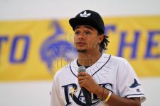 Chris Archer, pitcher for the tampa bay rays, at north port imagine school